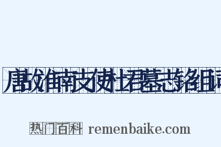 唐故淮南支使杜君墓志铭组词是什么意思的图片